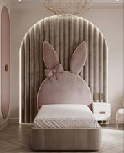 Blush Bunny Dream Upholstered Kids Bed – Dune & Pine UAE